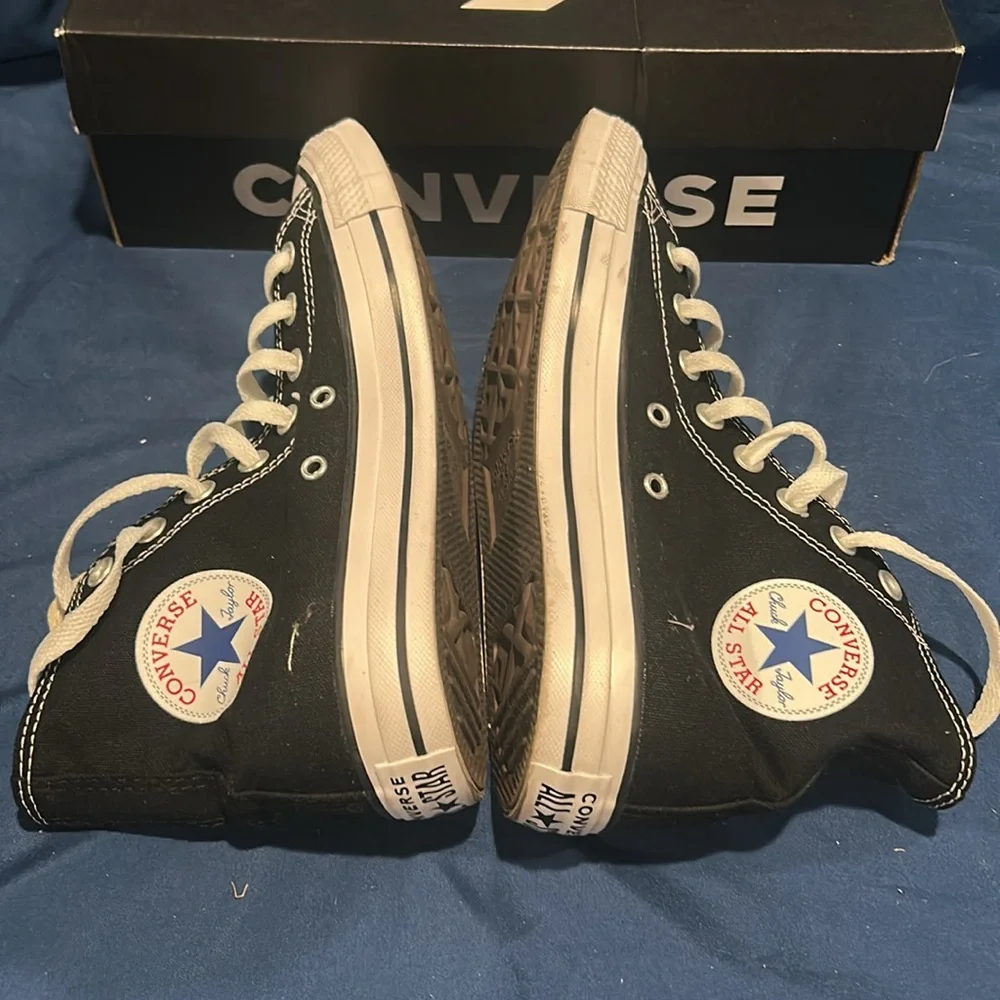 Converse- ALL STAR HI, BLACK, 5.5 women QS - Picture 3 of 4